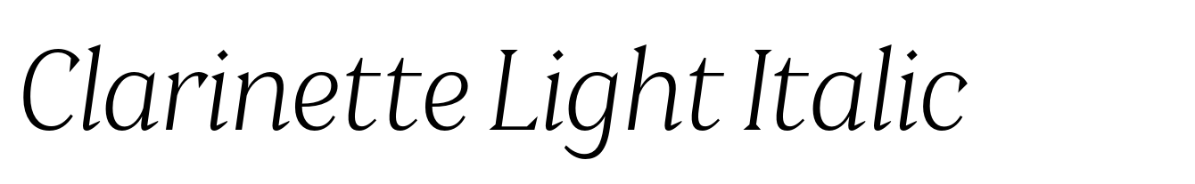 Clarinette Light Italic